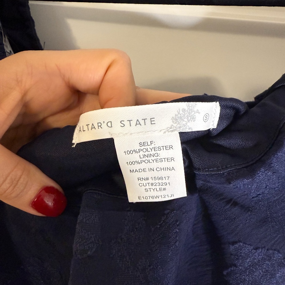 Altar'd State Deep Blue Garment